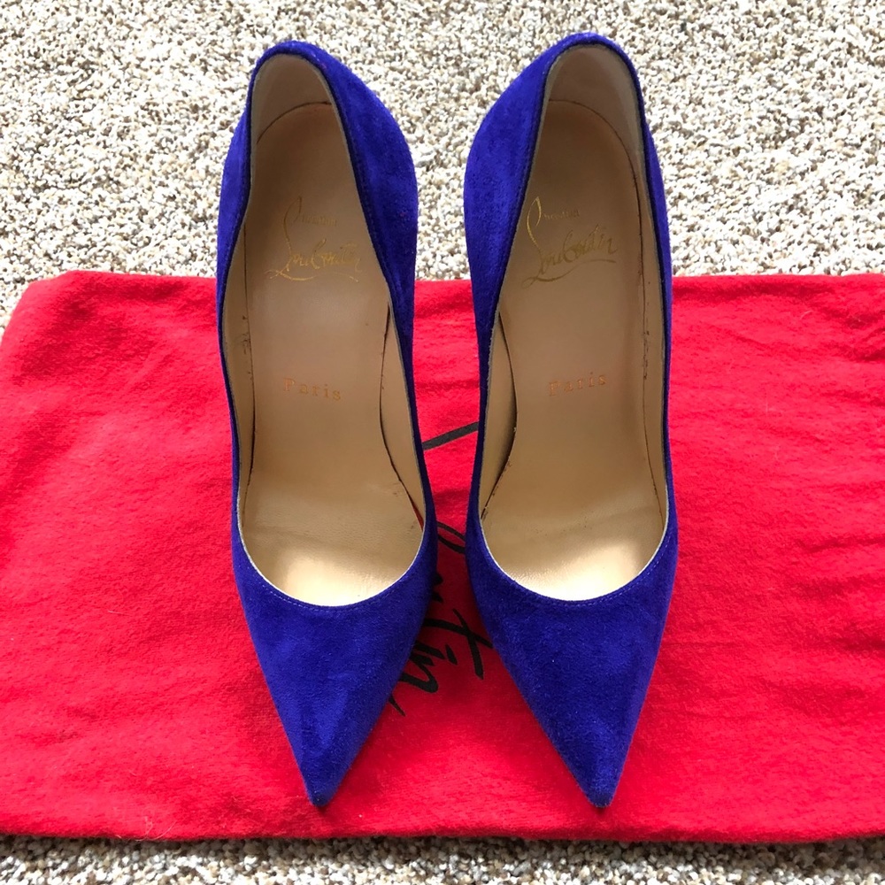 Sz 34 4 Louboutin So Kate Purple Pop Suede Pump - Picture 2 of 8